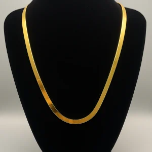 10K Yellow Gold Herringbone Chain 3.5mm - length 16 inch